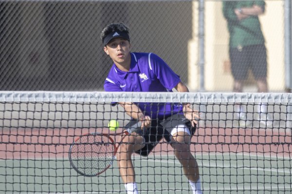 Lemoore's Matt Ramirez won his match against El Diamante on Thursday as did all his fellow Tigers, defeating the Miners 9-0 on Lemoore's home court.